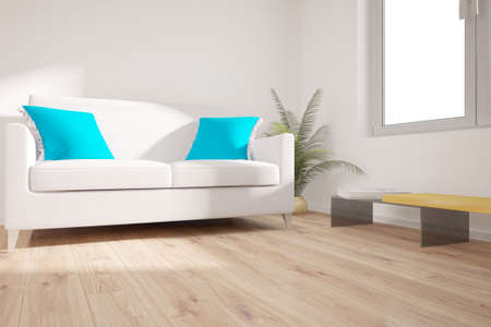 Modern interior design. 3D illustration