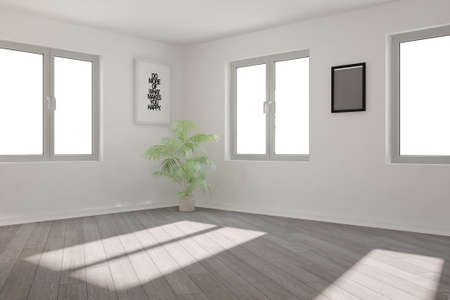 Modern interior design. 3D illustration