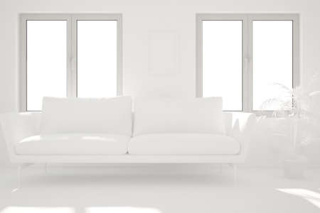 Modern interior design. 3D illustrationの写真素材