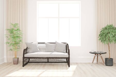 Modern interior design. 3D illustrationの写真素材