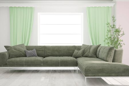 Modern interior design. 3D illustrationの写真素材