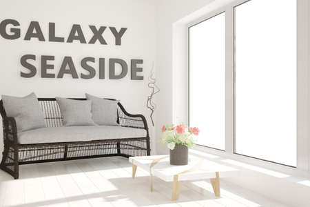Modern interior design. 3D illustration