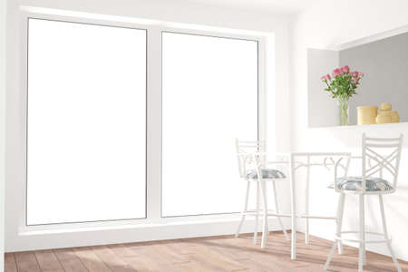 Modern interior design. 3D illustration