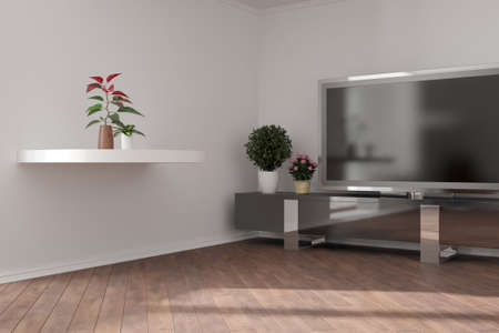 Modern interior design. 3D illustration