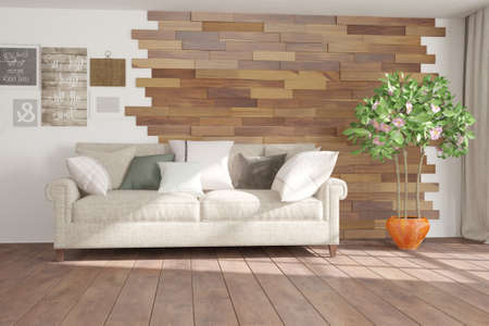 Modern interior design. 3D illustration