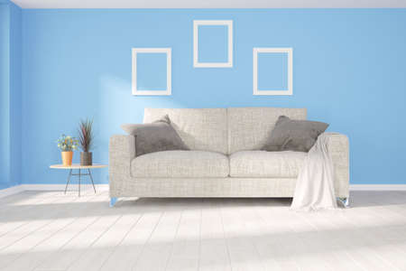 Modern interior design. 3D illustrationの写真素材