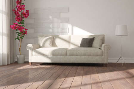 Modern interior design. 3D illustrationの写真素材