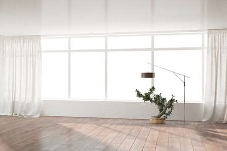 Modern interior design. 3D illustration