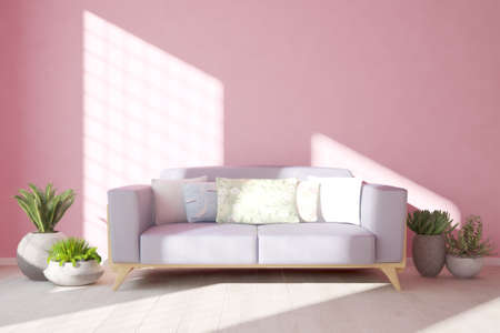 Modern interior design. 3D illustration