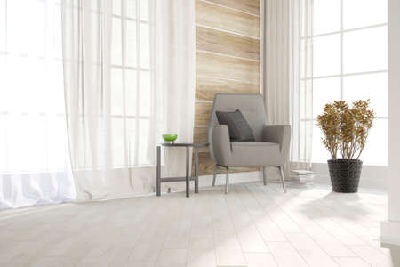 Modern interior design. 3D illustration