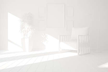 Modern interior design. 3D illustration