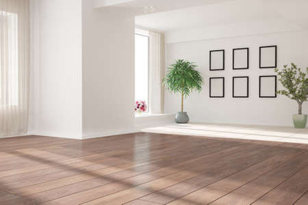 Modern interior design. 3D illustration
