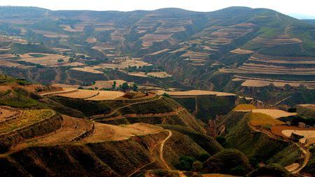 China, the Northern Plateau, loess terrace China, the Northern Plateau, loess terrace