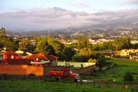 Town in the Andes, San Rafael, Ecuador, South Americaの写真素材