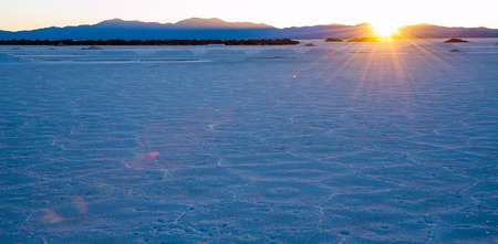 Salinas Grandes, Andes, Argentina is a salt desert in the Jujuy Province  More significantly, Bolivas Salar de Uyuni is also located in the same regionの写真素材