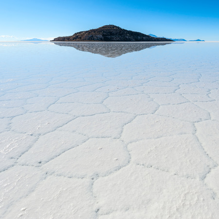 Salt lake - Salar de Uyuni in Bolivia の写真素材