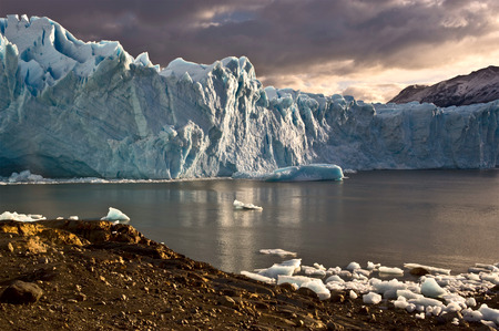 Early morning on the glacier Perito Moreno, Argentina