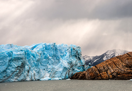 Early morning on the glacier Perito Moreno, Argentinaの写真素材