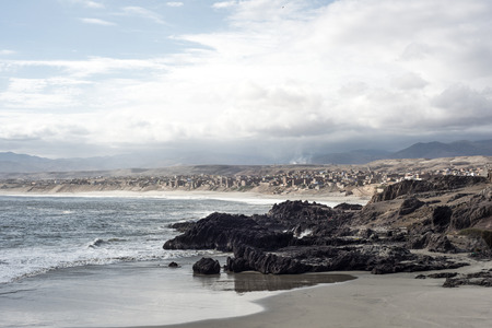 Peruvian Coastline, Chala, Arequipa Region, Northern Peruの写真素材
