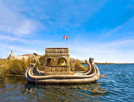 Uros - Floating Islands, Titicaca lake, Peru-Boliviaの写真素材