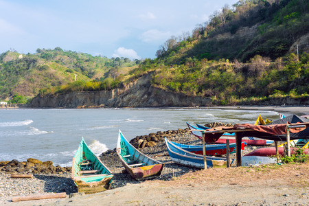 Fishing boats on the northern coast of Ecuador, Province of Esmeraldas