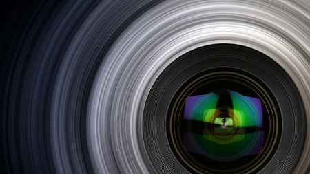 Photography background with lensの写真素材