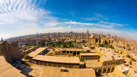 Panoramic view from the citadel of Cairo, Egyptの写真素材