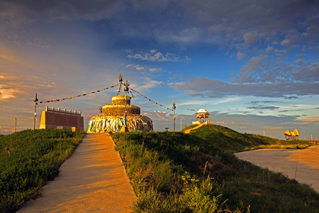 Mongolian yurt in Xinjiangのeditorial素材