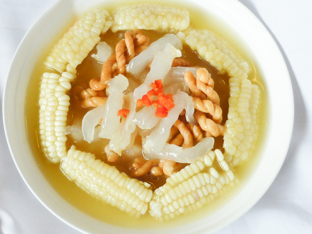 Chinese corns soupの写真素材