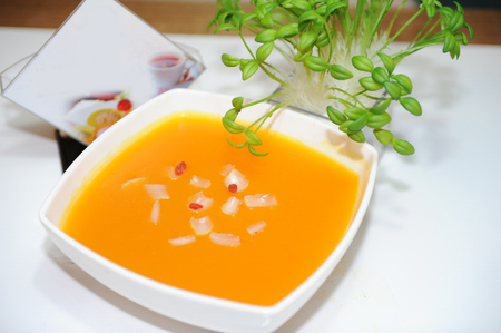 Pumpkin and Lily soupの写真素材