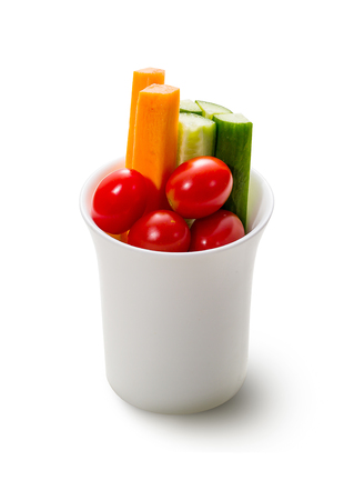Fresh vegetable salad cupの写真素材