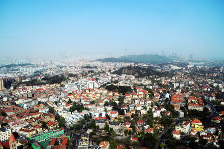 Aerial view of Qingdaoのeditorial素材