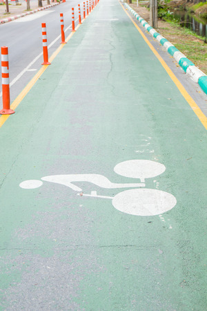 Bike laneの写真素材