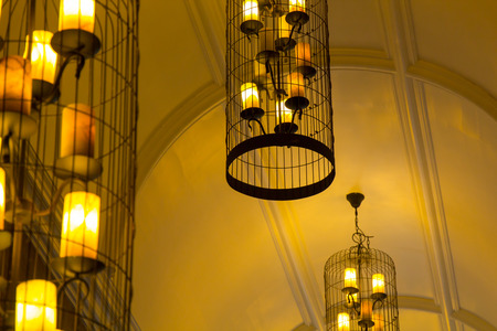 Beautiful lamp on the ceiling.の写真素材