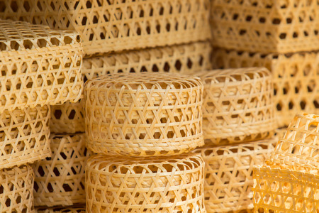 Crafts handwork from bamboo.の写真素材