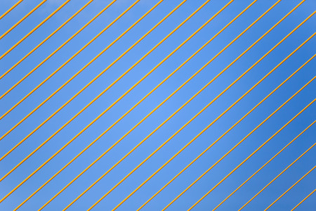 Rope bridge or cable sling of bridge with blue sky. Architecture abstract with rope bridge.の写真素材