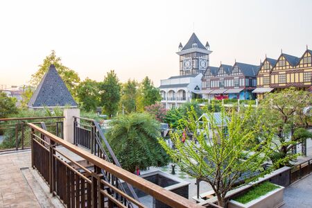 Bangkok, Thailand. - July 3, 2019 : Pickadaily Bangkok shopping mall in English Europe style, Vintage shopping mall and locate on Onnuch, Bangkok, Thailand.のeditorial素材