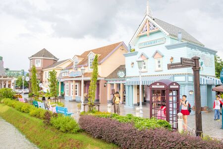 Bangkok, Thailand - 16 June 2018 : Landscape photo of Chocolate Ville. The restaurant for tourism at Bangkok, Thailand.のeditorial素材