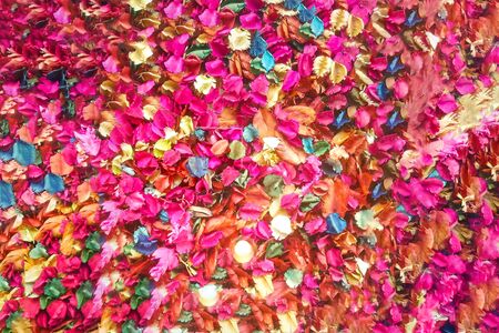 Background textured of fake paper colorful flowers for backdrop.の写真素材
