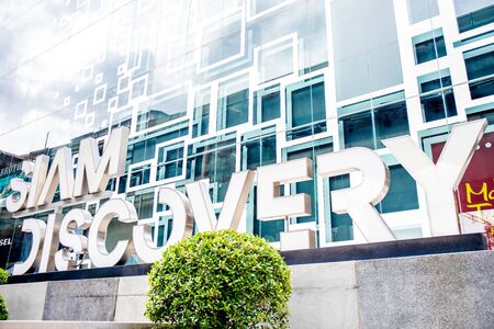 Siam Discovery, Bangkok, Thailand - August 24, 2019: Siam Discovery Sign or logo of building. Siam Discovery Sign or logo of building. Siam Discovery is a famous of traveller at Bangkok, Thailand.のeditorial素材
