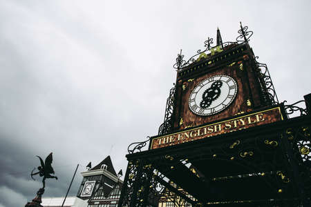Bangkok, Thailand. - July 28, 2017 : Pickadaily Bangkok shopping mall in English Europe style, Vintage shopping mall and locate on Onnuch, Bangkok, Thailand.のeditorial素材