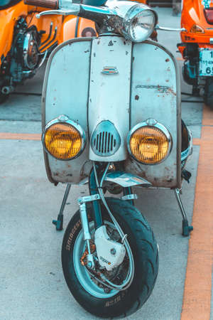Bangkok, Thailand - 23 January 2016 : The classic Vespa vintage scooter motorcycle.のeditorial素材