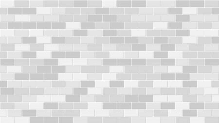 Gray or grey brick wall texture tiled with shadow for background. in black and white tone.の写真素材