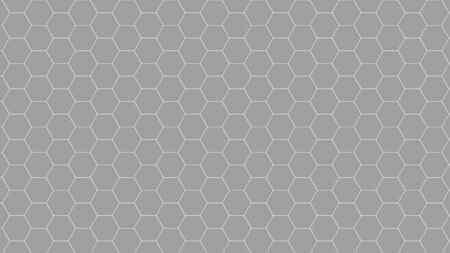 Gray or Grey color tone of honey or Honeycomb Grid tiled background or Hexagonal cell texture.の写真素材
