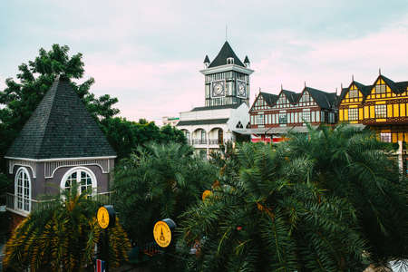 Bangkok, Thailand. - April 02, 2017 : Pickadaily Bangkok shopping mall in English Europe style, Vintage shopping mall and locate on Onnuch, Bangkok, Thailand.のeditorial素材
