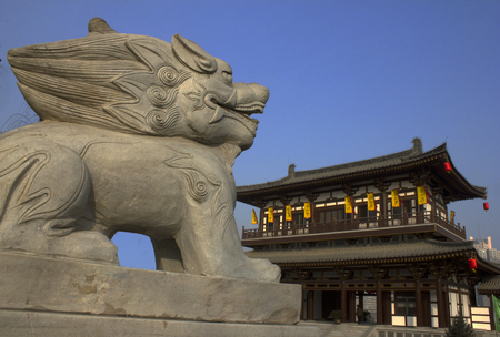 Xi'an Qinglong Temple Ruins Parkのeditorial素材