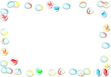 Glitter Marbles & Ojiki Framesのイラスト素材