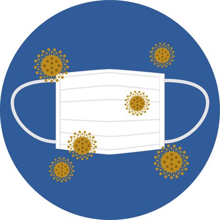 Contaminated mask iconのイラスト素材