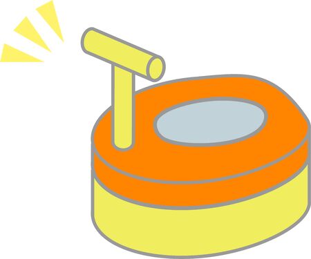 Round and auxiliary toilet seatのイラスト素材