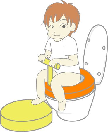 A seat with a child and a step boardのイラスト素材